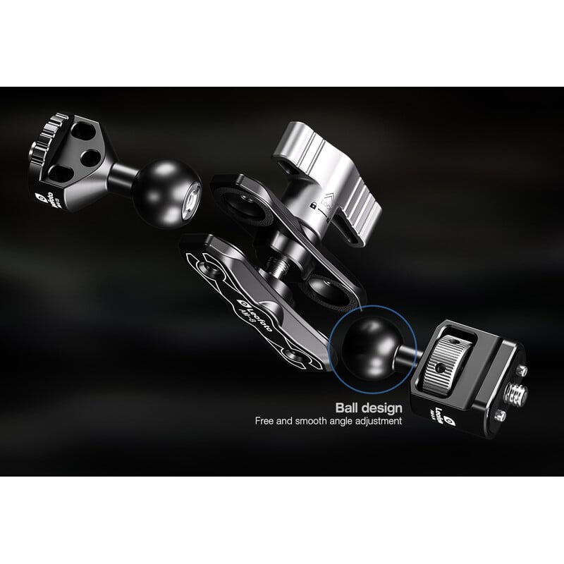 Leofoto Articulated arm AM-8 Kit consisting of AM-8 Base unit, AM-8-13 and AM-8-14 joints