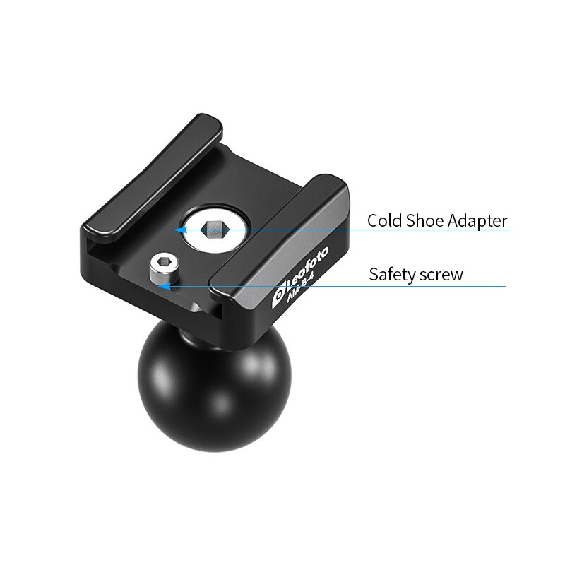 Leofoto AM-8-4 joint with flash shoe mount