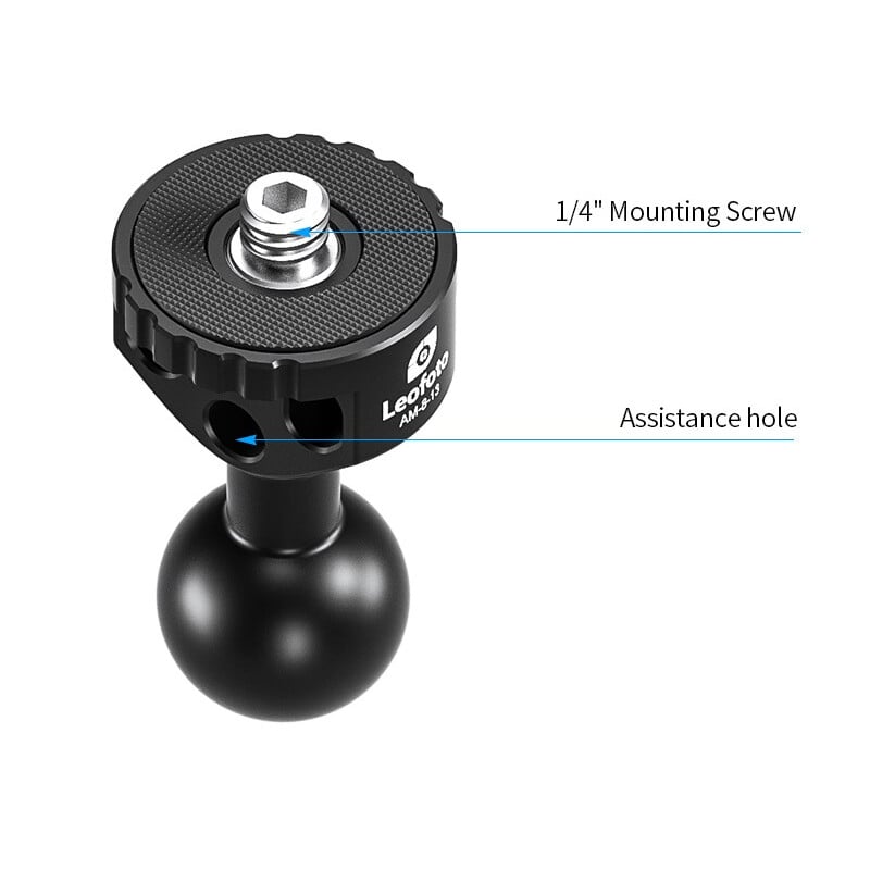 Leofoto Articulated arm AM-8-13 joint with 1/4" screw and contact surface
