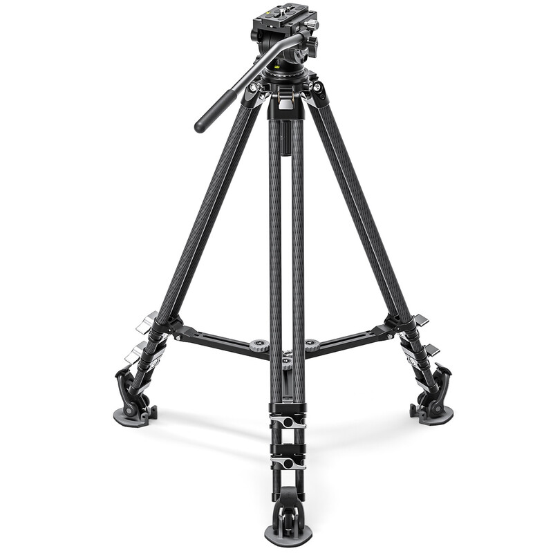Leofoto Carbon tripod LVC-193 double tube + BV-10 video tilt head