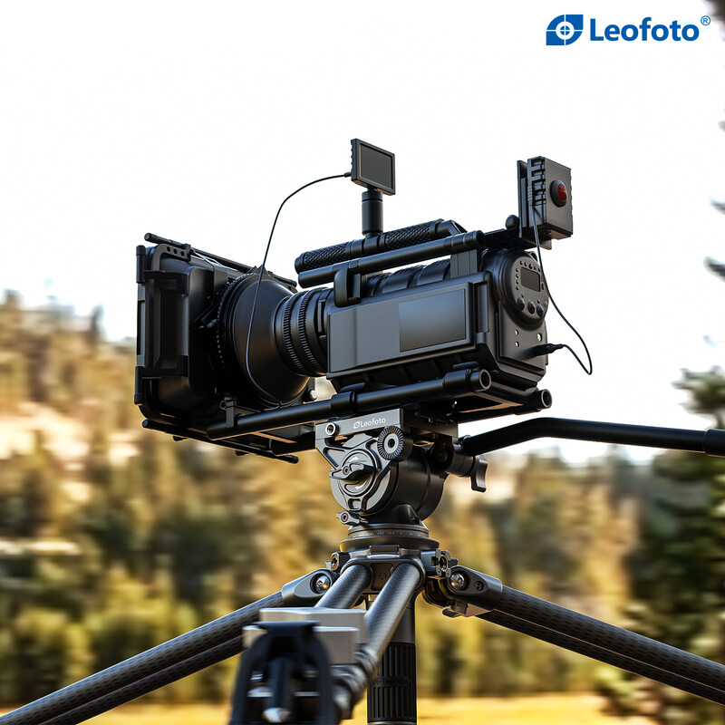 Leofoto Carbon tripod LVC-193 double tube + BV-10 video tilt head