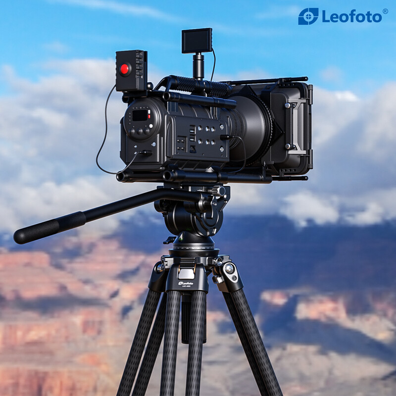 Leofoto Carbon tripod LVC-193 double tube + BV-10 video tilt head