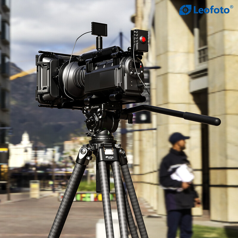 Leofoto Carbon tripod LVC-193 double tube + BV-10 video tilt head