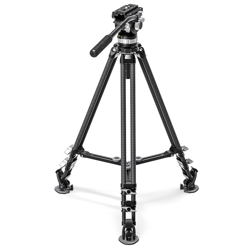 Leofoto Carbon tripod LVC-193 double tube + BV-15 video tilt head