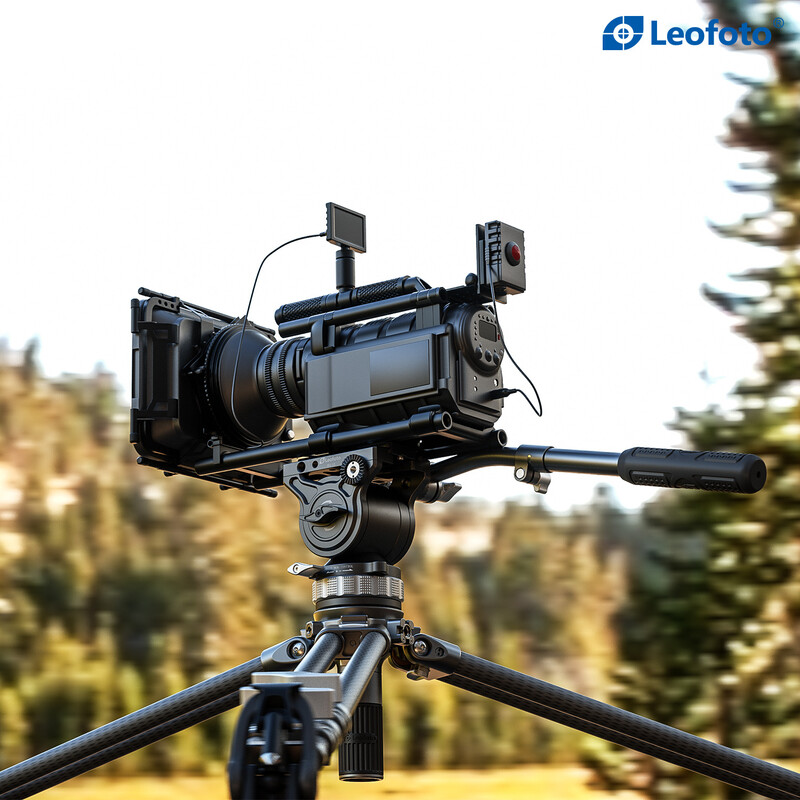 Leofoto Carbon tripod LVC-193 double tube + BV-15 video tilt head