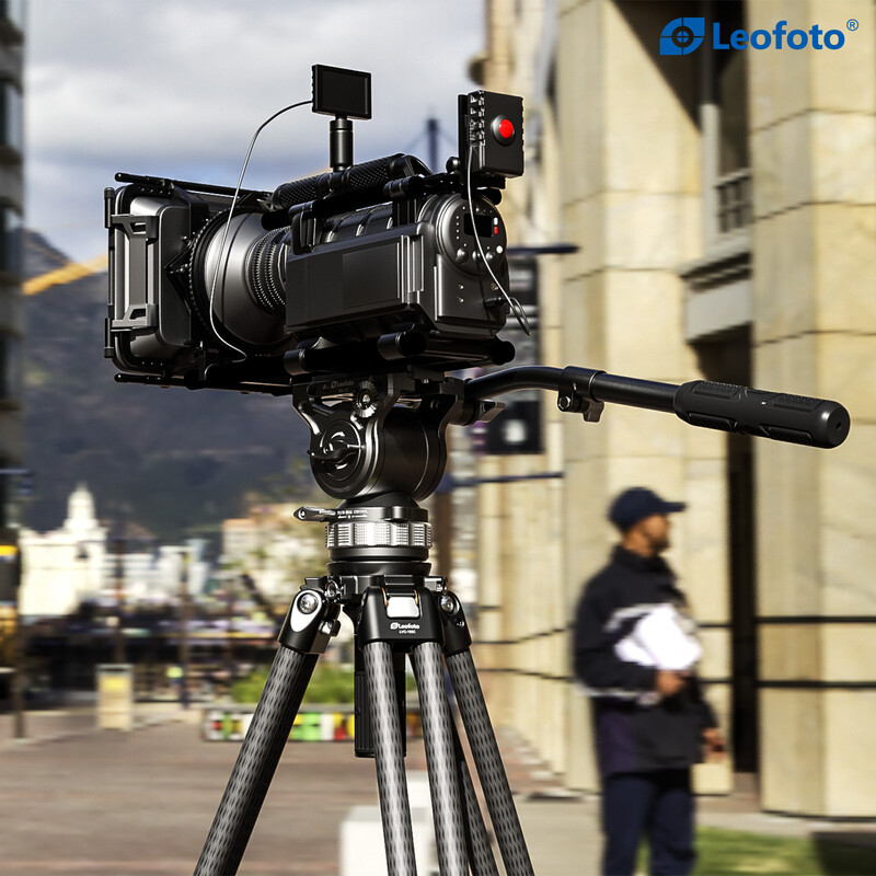 Leofoto Carbon tripod LVC-193 double tube + BV-15 video tilt head