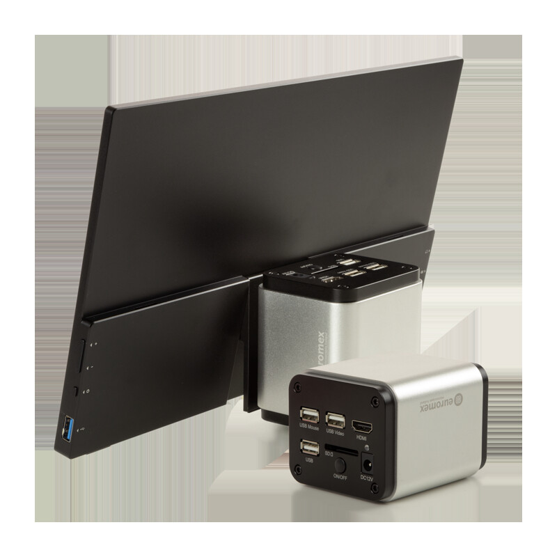 Euromex Camera VC.3039-HDS, colour, 1/2.8", 1.45 µm, 60/30 fps, 8 MP, HDMI/USB, 13" HD monitor