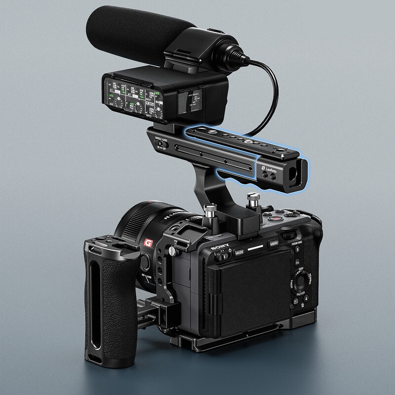 Leofoto Camera Cage FX3-XLR extension for Sony microphone holder and control unit