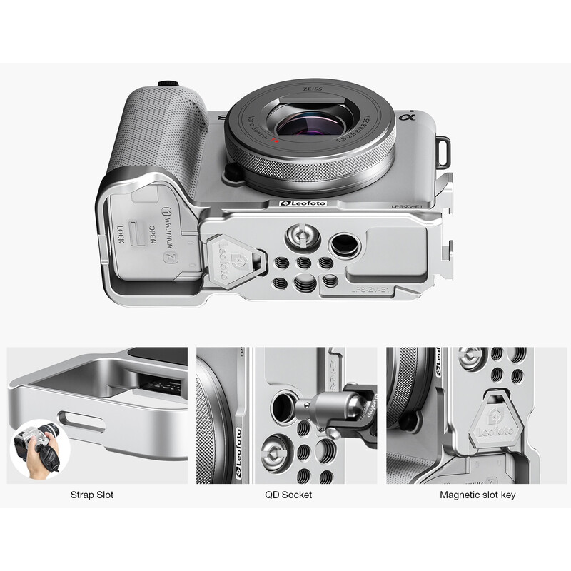 Leofoto L-bracket LPS-ZV-E1 for Sony Alpha ZV-E1 silver