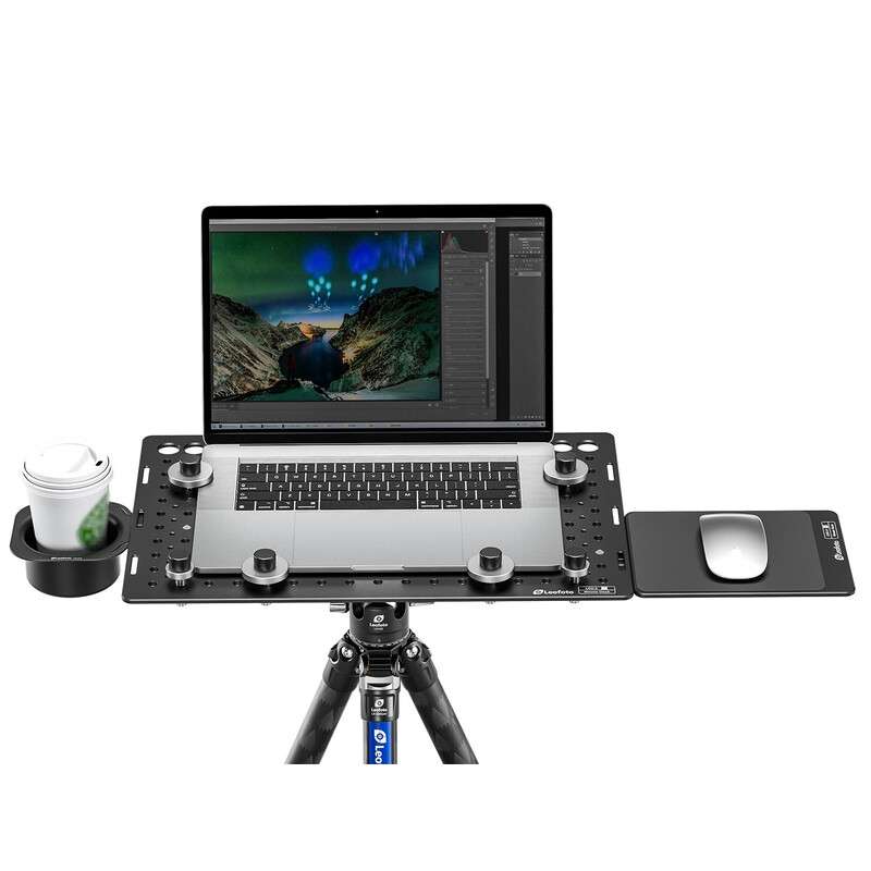 Leofoto Mounting LCH-3 Kit laptop holder with mousepad and cup holder