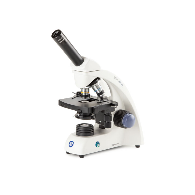 Euromex Microscoop MB.1651, mono, DIN 160, achro, 40x-600x, 10x/18, Dl, Akku, LED, 1W