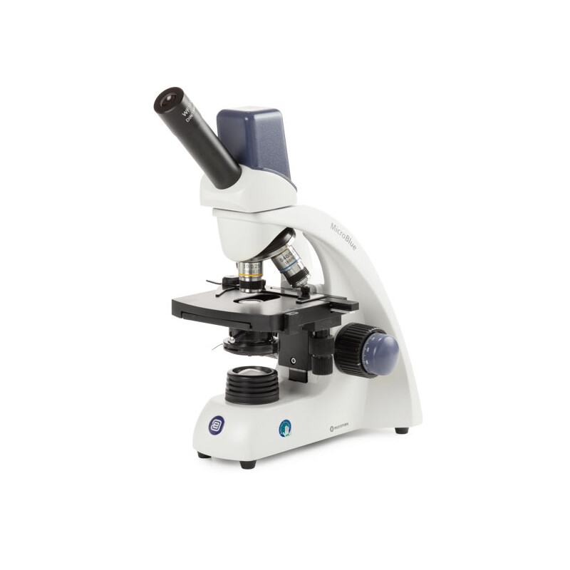 Euromex Microscope MB.1655-1, mono, DIN 160, achro, 40x-600x, 10x/18, Dl, digital, Akku, LED, 1W