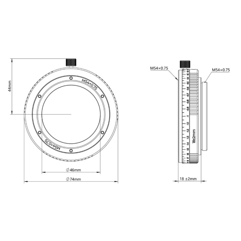 Askar Verlengstuk M54/M54 16-20mm