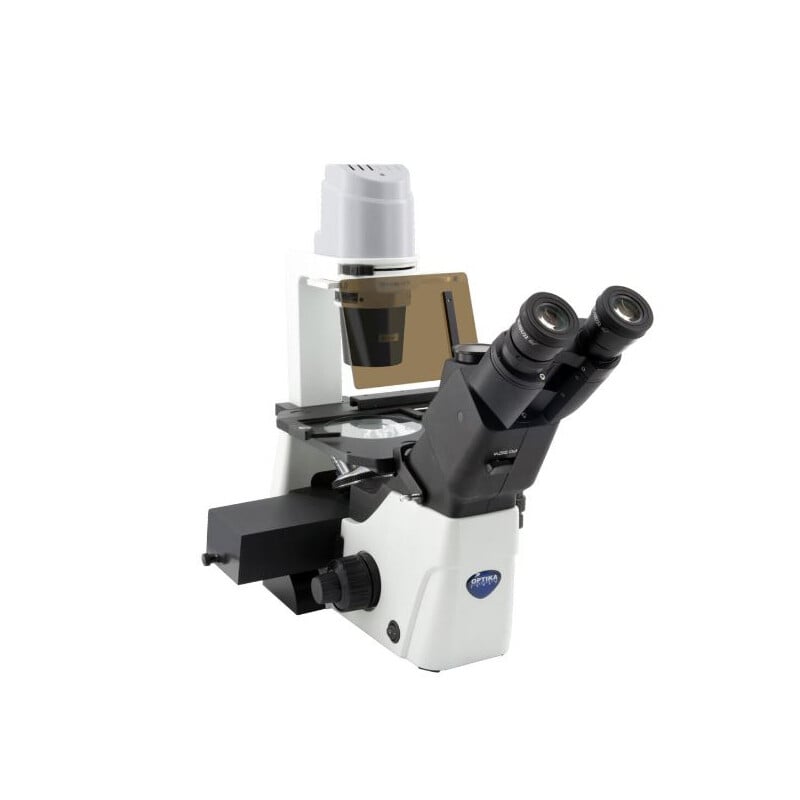 Optika microscopio invertito IM-300LD4, FL, trino, inverso, infinity, Plan, 100x-400x, 10x/22, Al/Dl, LED, 8W