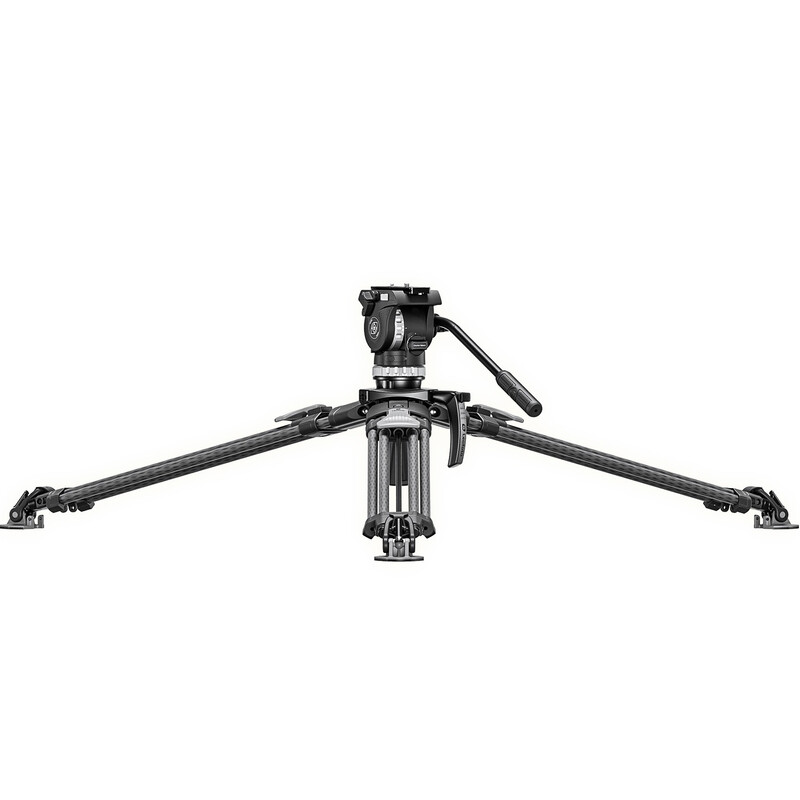 Leofoto Carbon tripod LVF-163C + FH-10 Videostativset