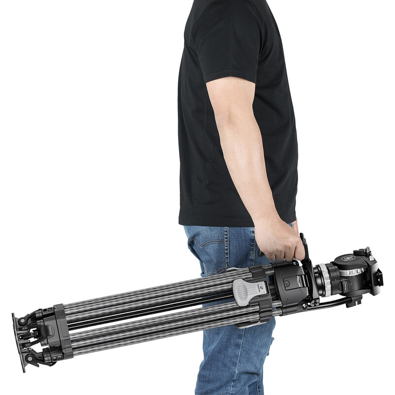 Leofoto Carbon tripod LVF-163C + FH-10 Videostativset