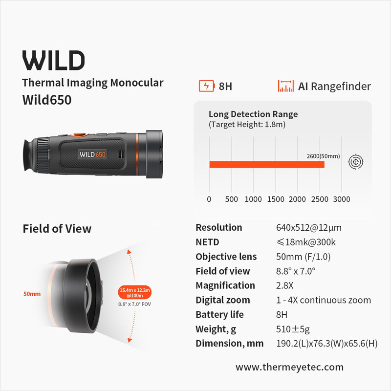 ThermTec camera termica Wild 650