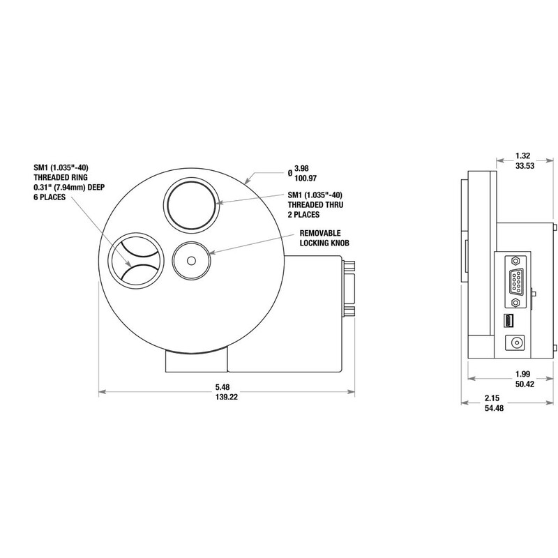 Andover Motorised filter wheel 12x12.5mm