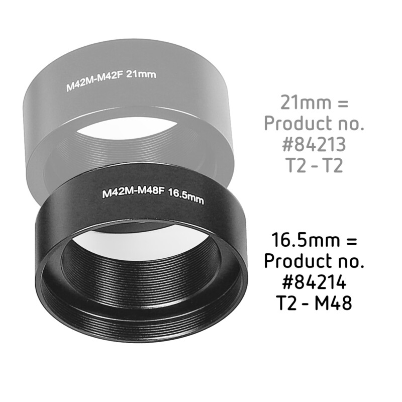 Omegon T2-M48 adaptors 16.5mm