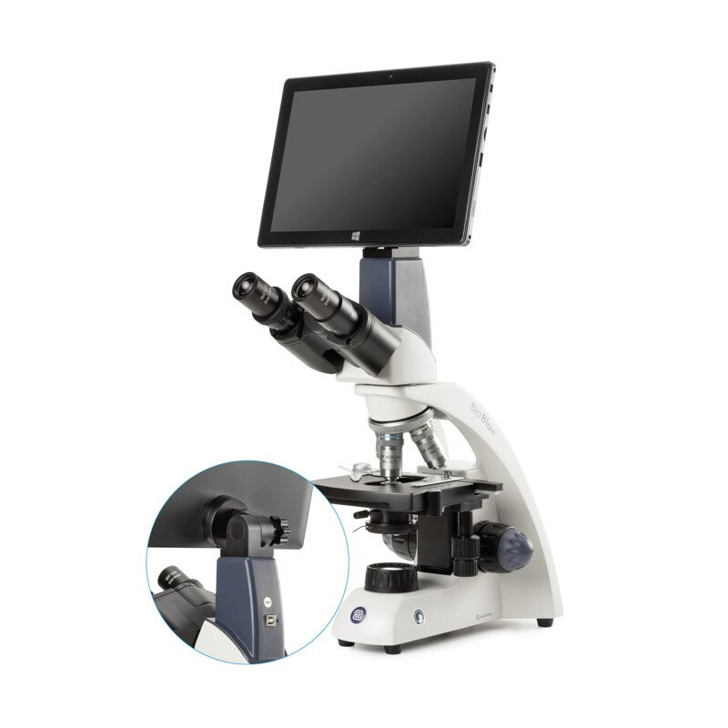 Euromex Microscopio BioBlue,  BB.4260-T,  bino, Tablet SMP, 4/10/S40/S100x, stage meccanico, 1 W NeoLED™