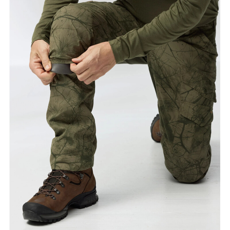 Fjällräven Pantalón de caza Barents Pro M, 626-662 Verde Camo-Bosque Profundo, 46