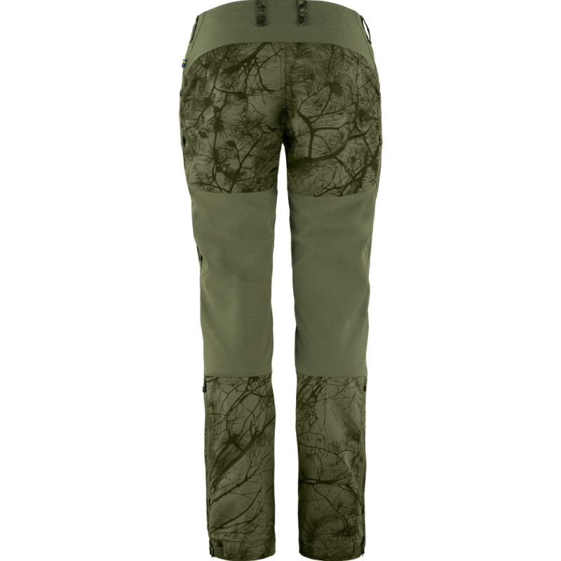 Fjällräven Pantalones Keb W Reg, 626-625 Camuflaje verde-verde laurel, 36