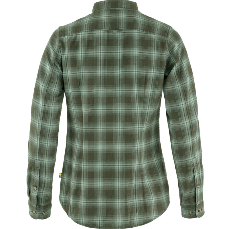 Fjällräven Camicia Övik in flanella W, 662-614 Deep Forest-Patina Green, M