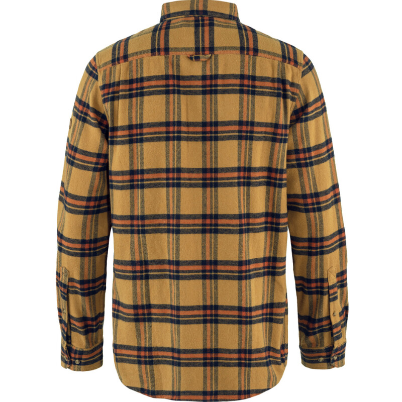 Fjällräven Camisa de franela gruesa Övik M, 232-215 marrón trigo-hoja de otoño, L