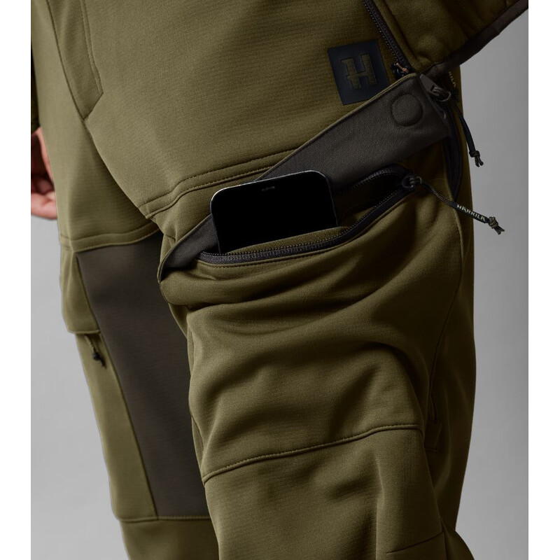 Härkila Pantaloni Deer Stalker Light, verde salice/marrone ombra taglia 48