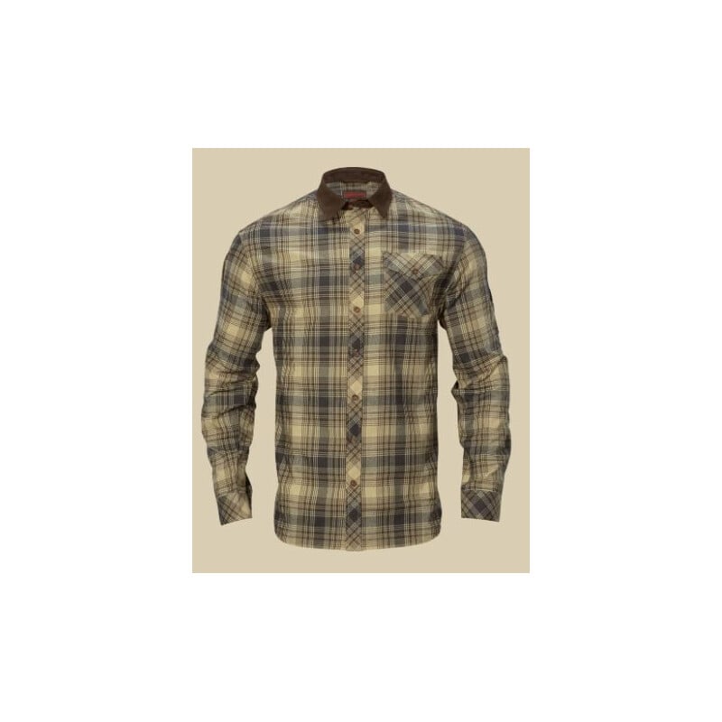 Härkila Driven Hunt shirt, light teak check, size L