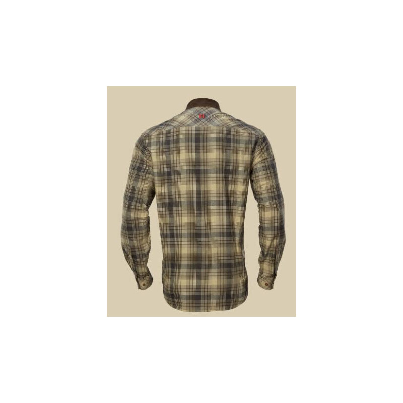 Härkila Camisa Driven Hunt, cuadros claros de color teca, talla XL