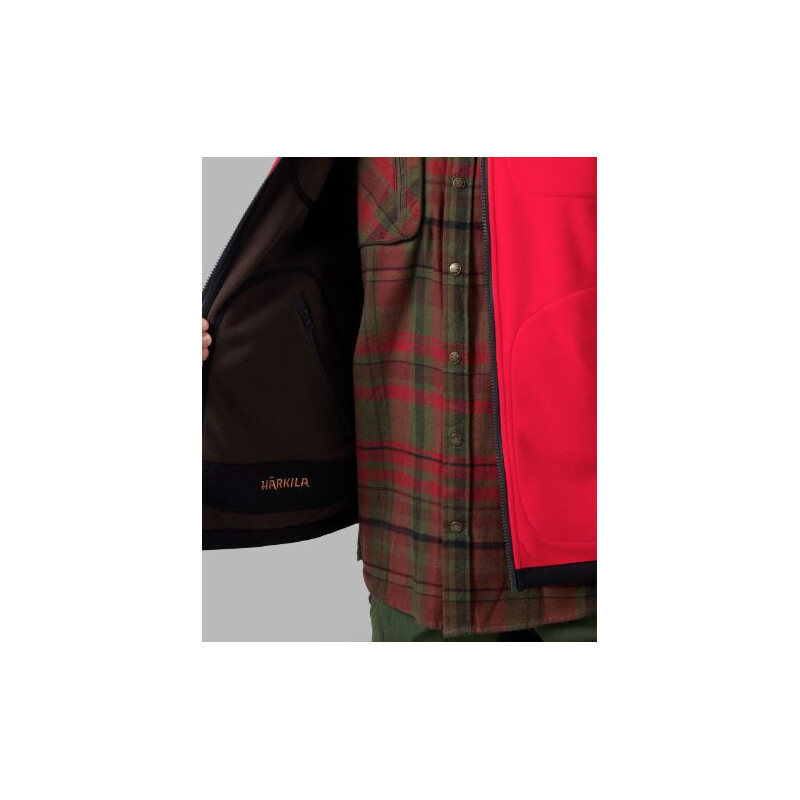 Härkila Kamko fleece vest, Bruin/Rood maat L
