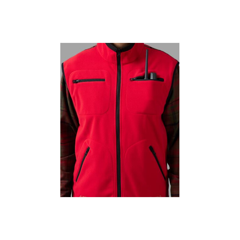 Härkila Kamko fleece vest, Bruin/Rood maat L
