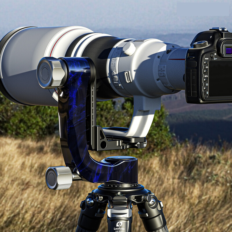 Leofoto 2-way-panheads PG-3 Carbon-Gimbal blue