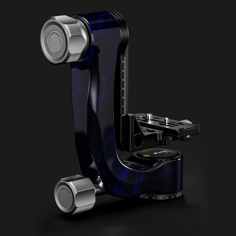 Leofoto 2-way-panheads PG-3 Carbon-Gimbal blue