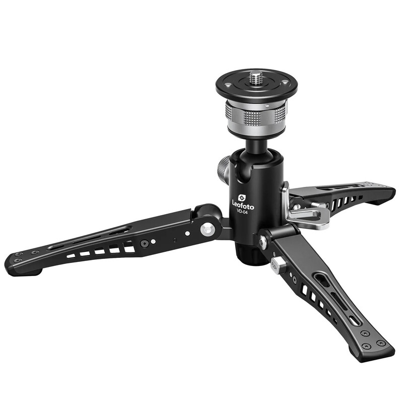 Leofoto Carbon monopod MF-324C + VD-04 pan-tilt foot + BV-10 video tilt head