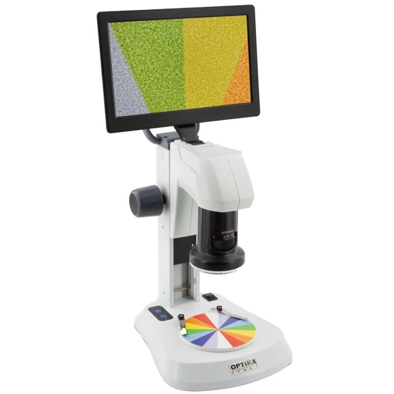 Optika, Microscopio, SFX-85V, Zoom digitale, monitor da 9", 8x-54x, LED, Luce trasmessa e riflessa