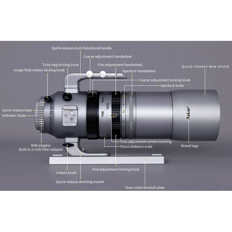 Askar Apochromatische Refractor AP 55/264 SQA55 OTA