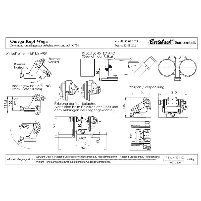 Berlebach Montatura Wega AZ