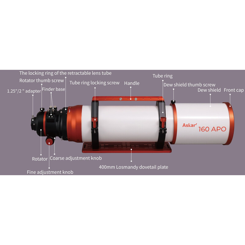 Askar Apochromatische Refractor AP 160/1120 Triplet OTA