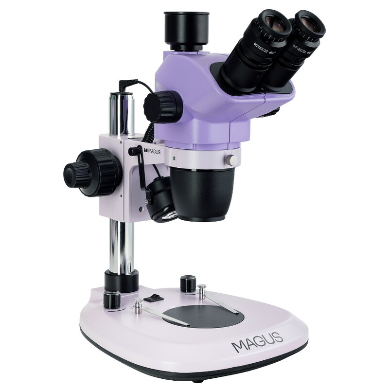 MAGUS Stereo zoom microscoop 8T 6.5x-55x trino Greenough 3W LED
