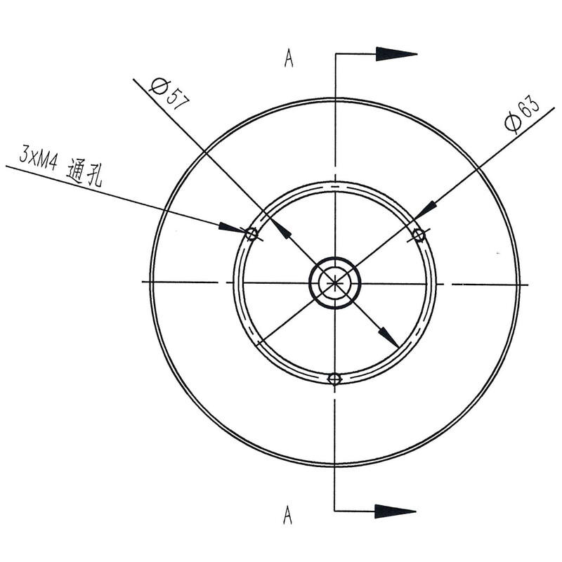 Omegon 3/8" photo thread adaptor for Pro column