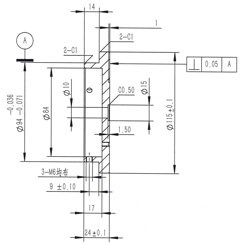 Omegon 3/8" photo thread adaptor for Pro column