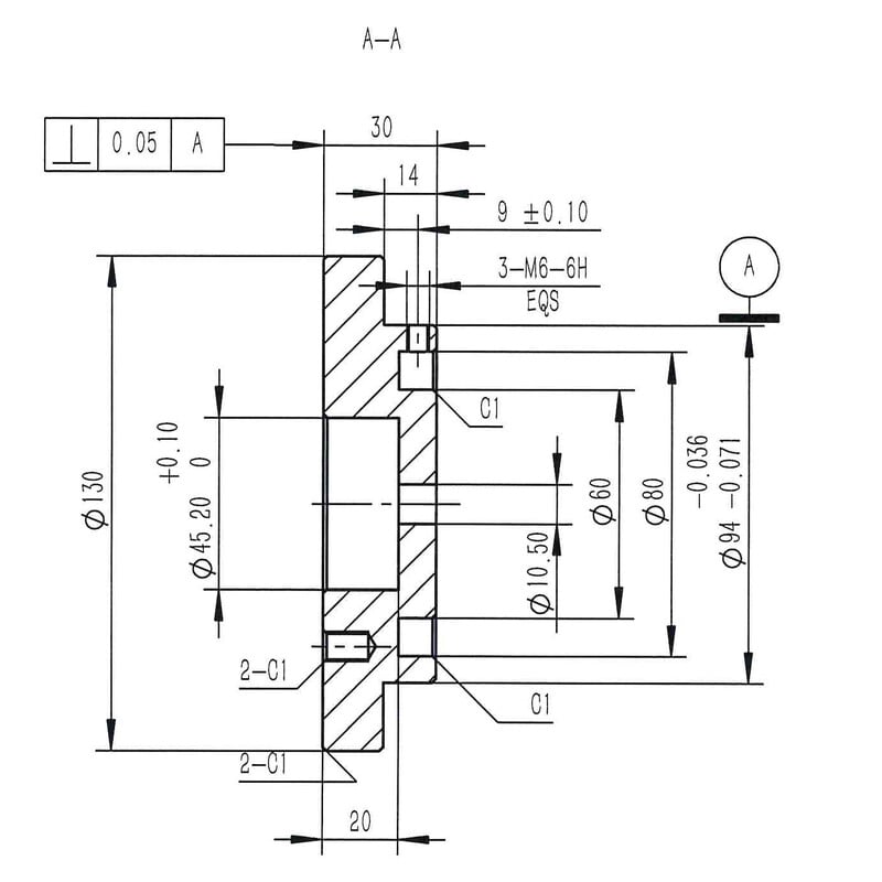 Omegon Adaptador de montaje Vixen de 45 mm para columna Pro