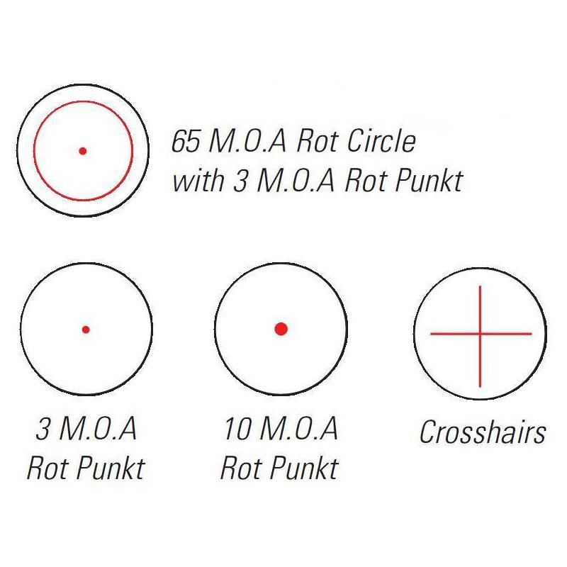 Bushnell Riflescope Trophy 1x28, Red/Green Dot, various reticles, illuminated