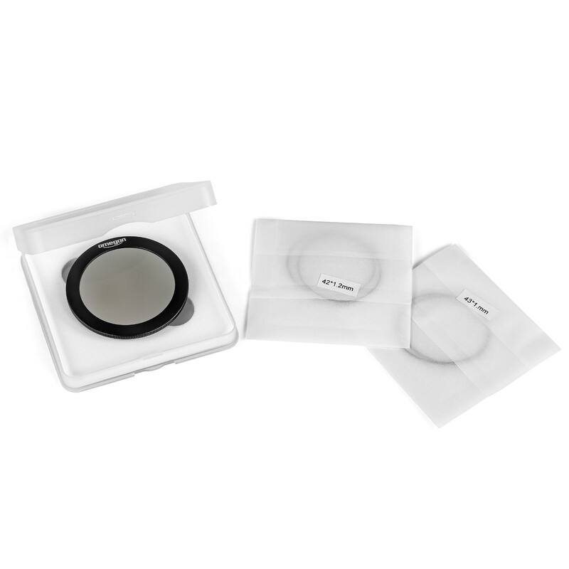 Omegon Filtros solares 50 mm para binoculares y ZWO Seestar S50 (juego de 2)