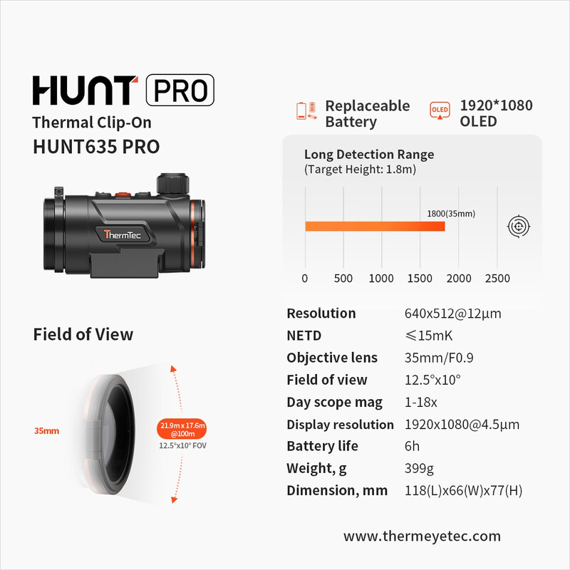 ThermTec Hunt 635 PRO thermal imaging camera