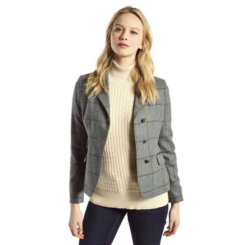 Dubarry of Ireland Buttercup Sorrel Tweed Jacket Size 42