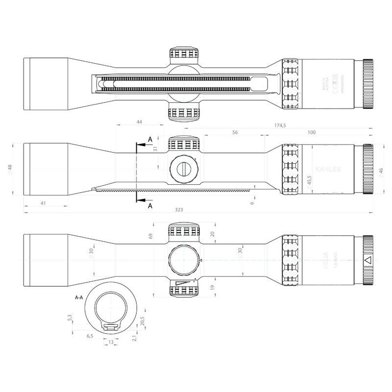 Kahles Mira telescópica Helia 1,6-8x42i SR, 4-Dot