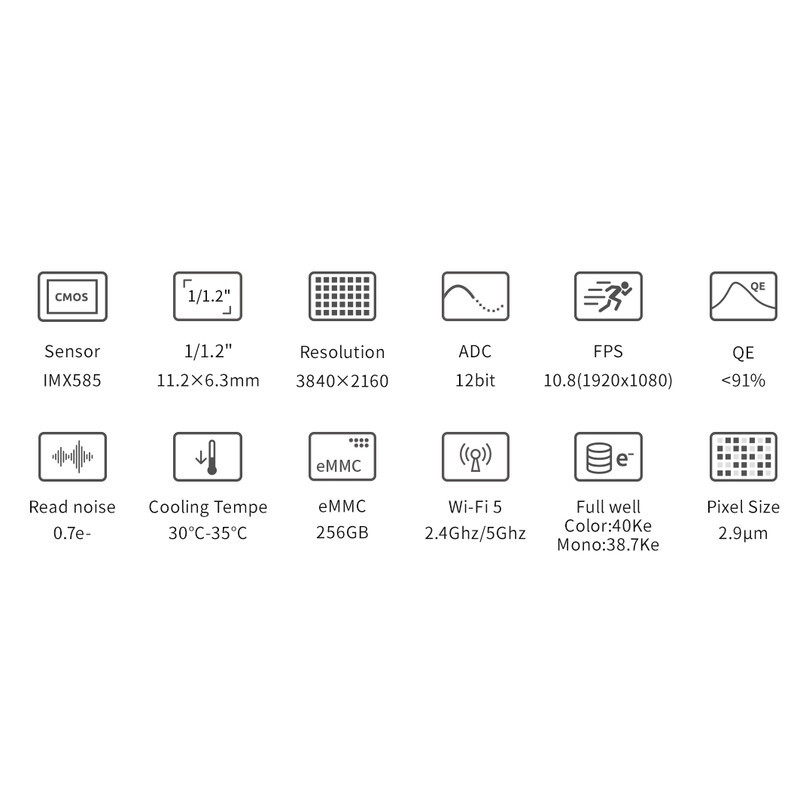 ZWO Fotocamera ASI 585 MM-Air Mono